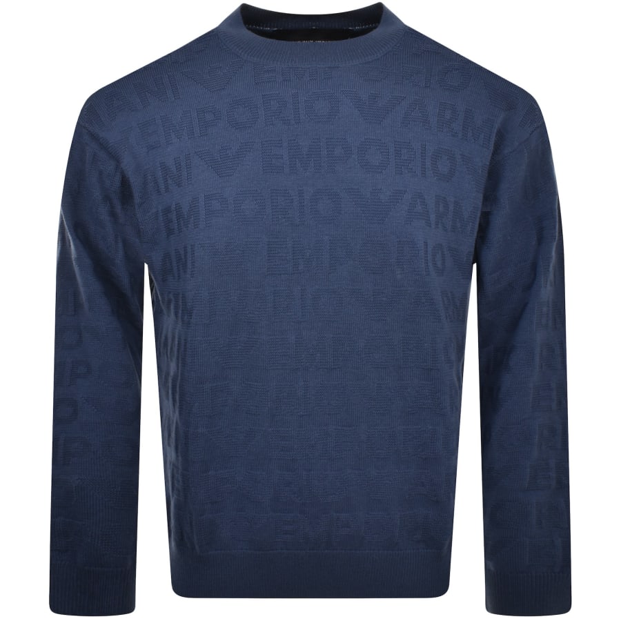 Navy armani jumper clearance